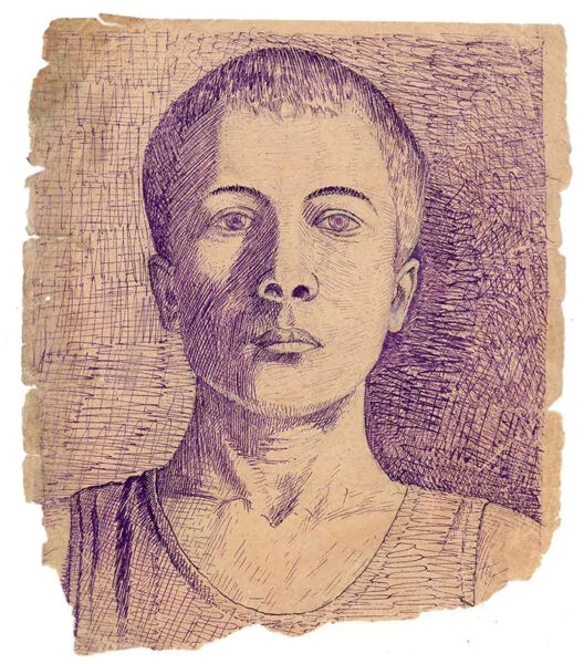 Illustration of a man's face.