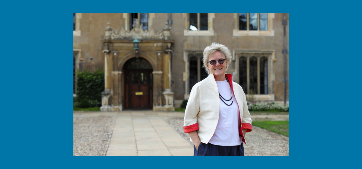 Dame Sally Davies pictured in from the Master's Lodge, Trinity College.