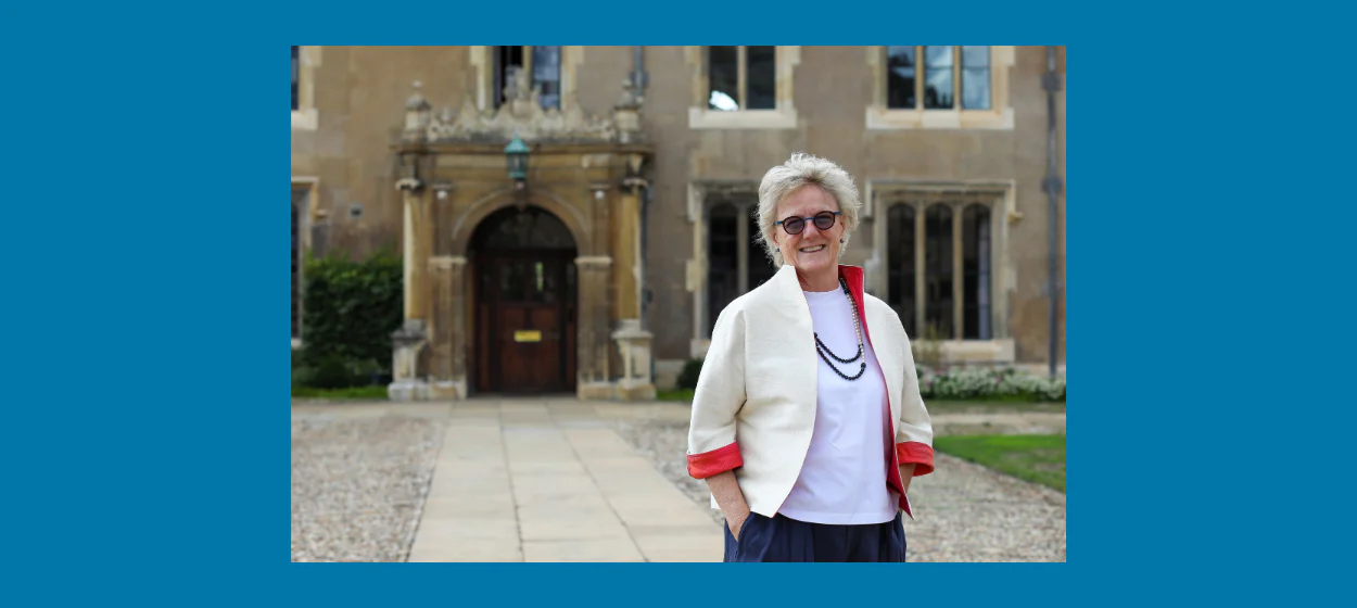 Dame Sally Davies pictured in from the Master's Lodge, Trinity College.