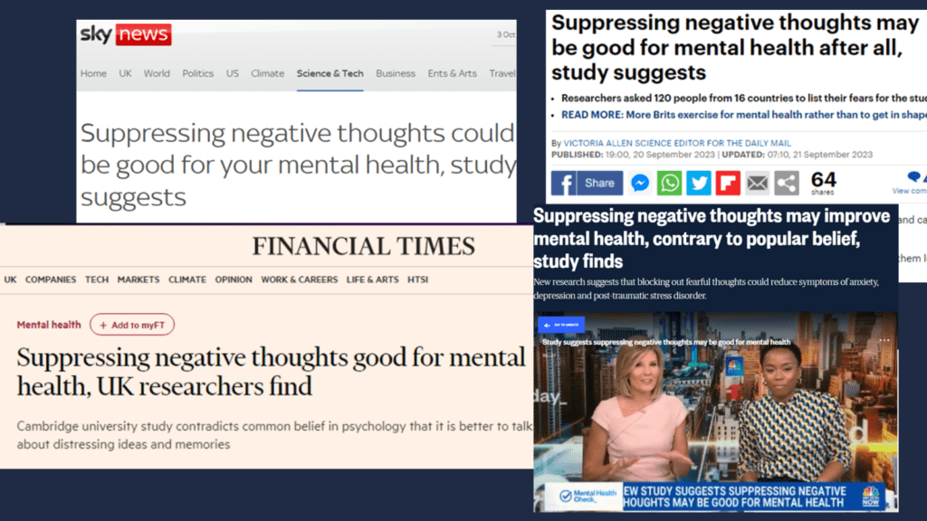 Blocking negative thoughts may improve mental health: Dr Zulkayda Mamat's research receives global media coverage