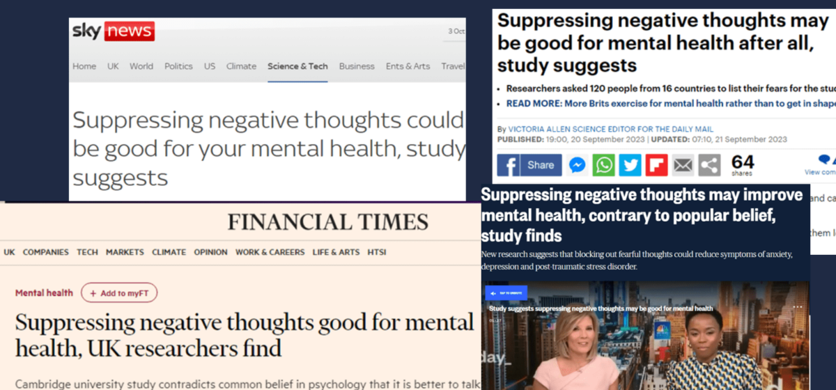 Blocking Negative Thoughts May Improve Mental Health: Dr Zulkayda Mamat’s Research Receives Global Media Coverage