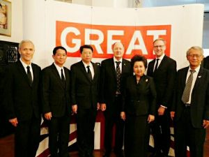 Sir Gregory with senior Thai officials and the UK's Ambassador to Thailand
