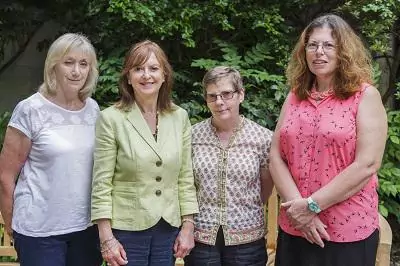 Lucia Bramwell with Deputy Housekeeper (far right) Rebecca Mansfield and Assistant Housekeepers Mary Hollyhead (left) and Sue Dent (right)