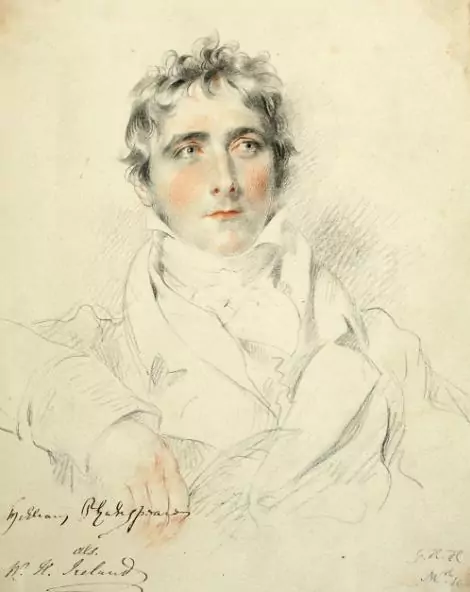 Portrait of W H Ireland the Shakespeare forger, from the album