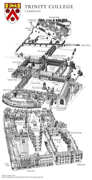 Trinity College Cambridge Map